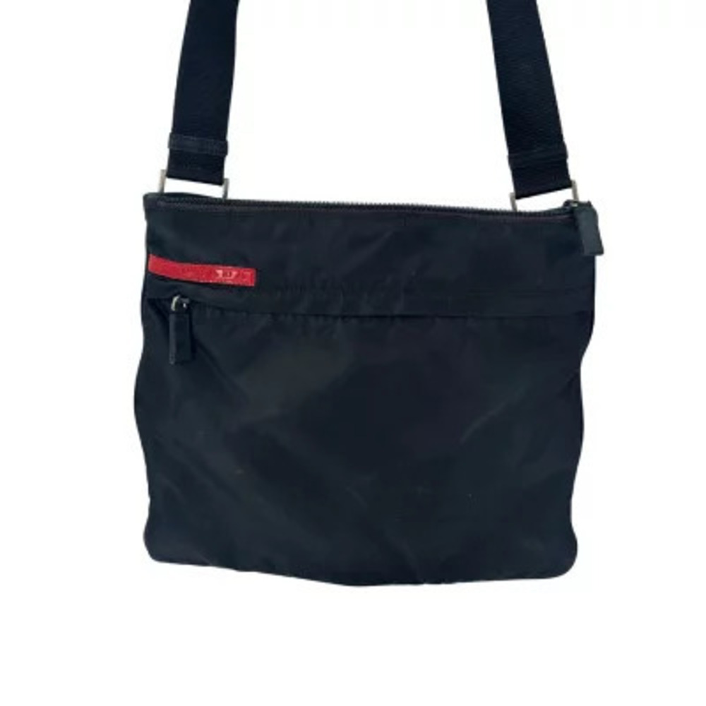 Prada Sport Tessuto Shoulder Bag Blue Black
